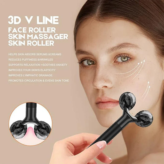 Vynzo VitaLift Face Sculpting Bar showing a facial roller for skin massage, enhancing elasticity and circulation.