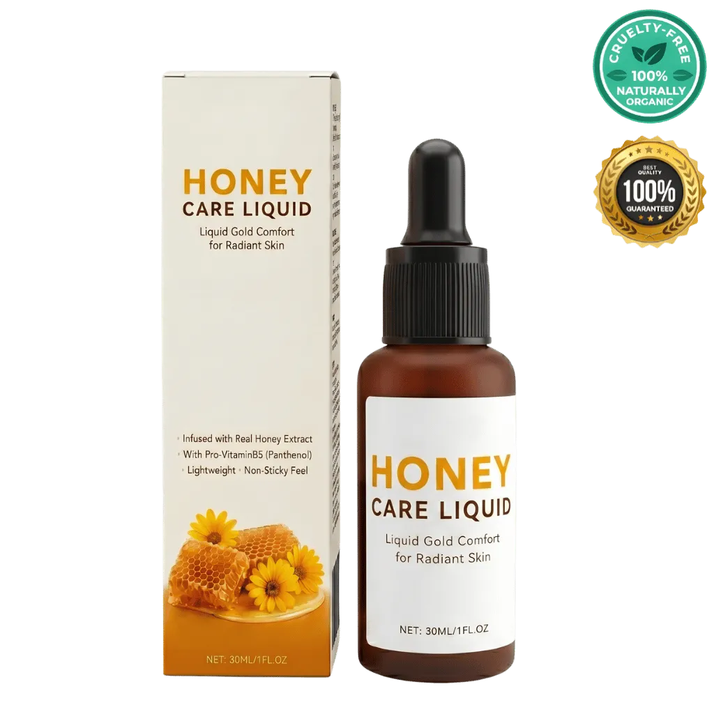 Honey Care Liquid skincare formula with real honey extract for deep nourishment and radiant skin.