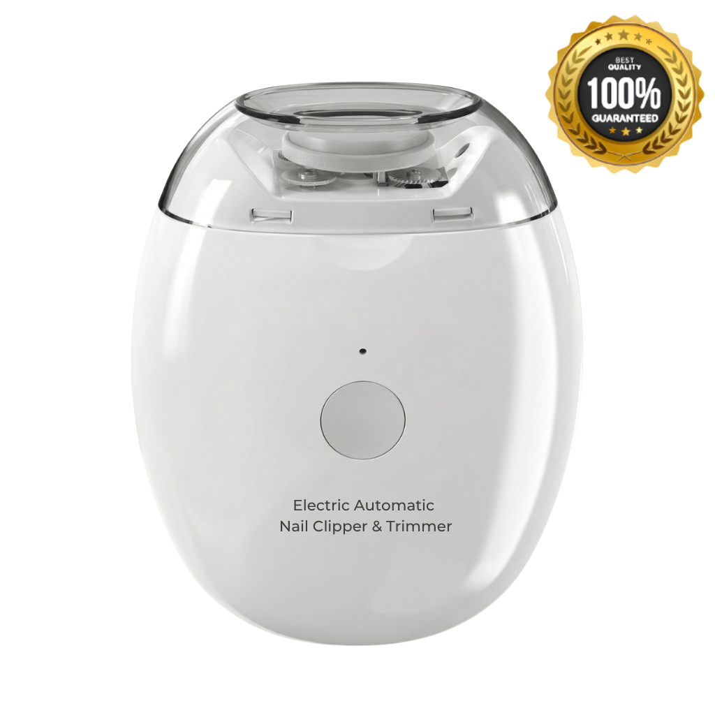 Electric Automatic Nail Clipper & Trimmer with built-in light and one-button control for easy nail care.