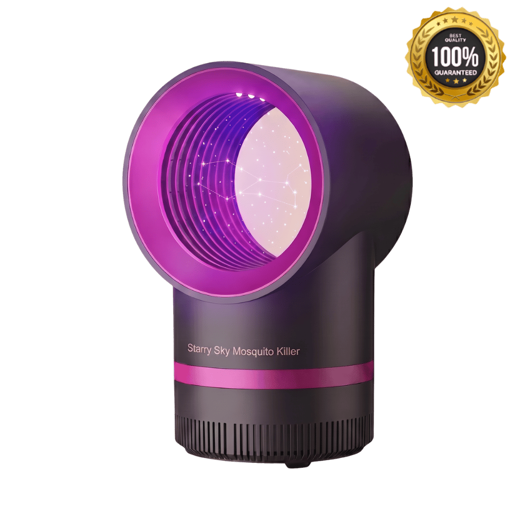 Starry Sky Mosquito Killer lamp with soft starry light effect and USB power, designed for cozy spaces.
