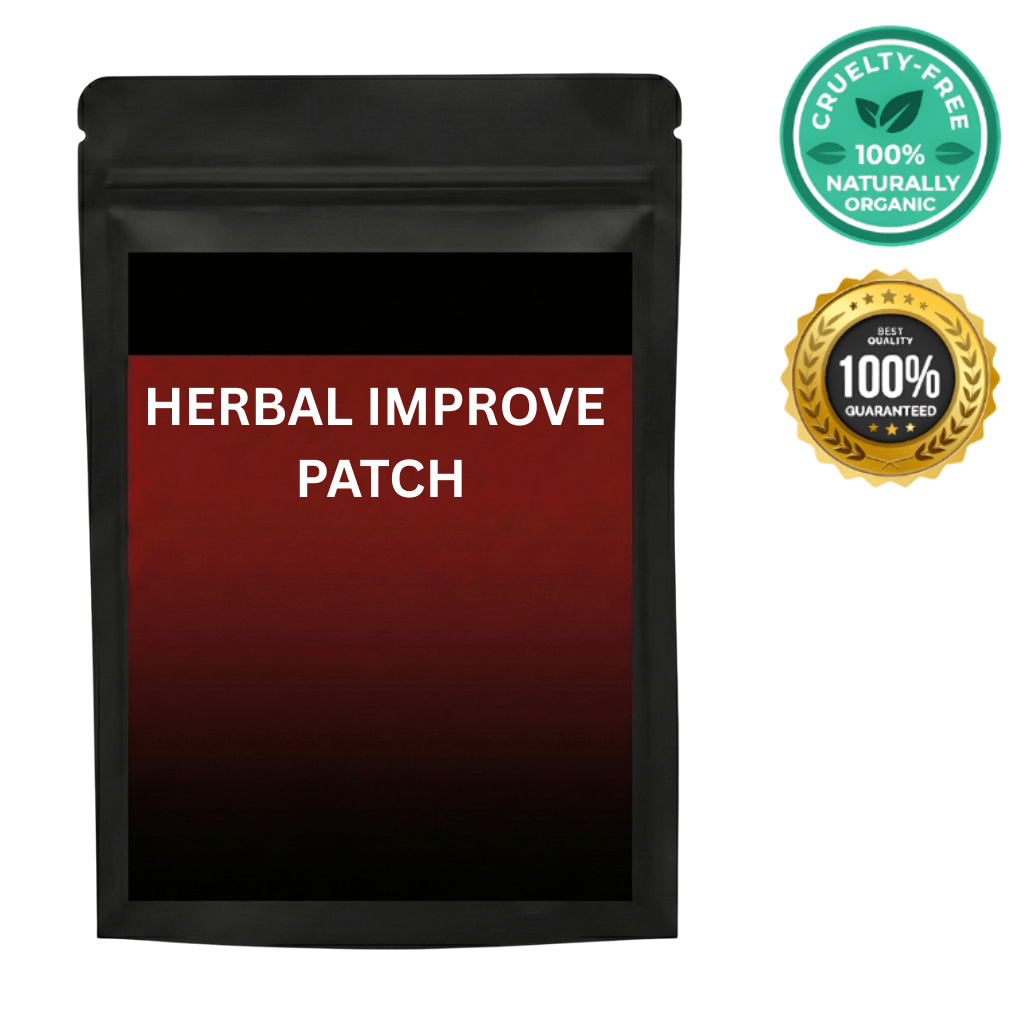 Herbal Improve Patch product packaging showing a cruelty-free and organic beauty solution for smoother skin.