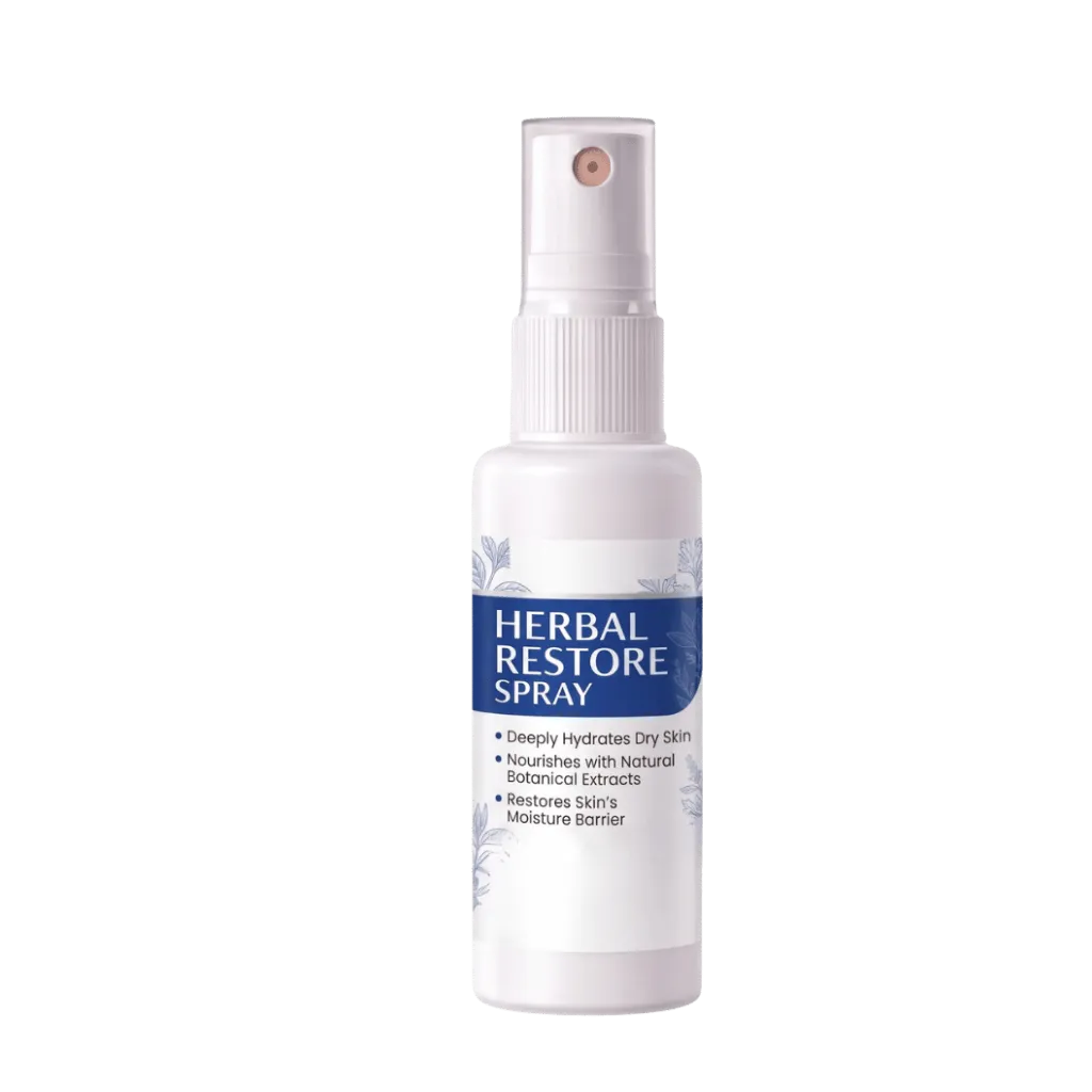 Herbal Restore Spray bottle for nourishing and refreshing skin, deeply hydrates and restores moisture barrier.