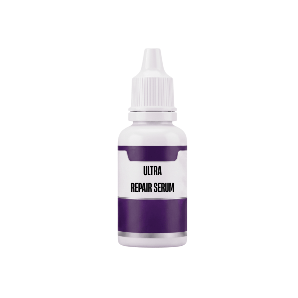 Bottle of Ultra Repair Serum for nourishing and refreshing skincare routine.