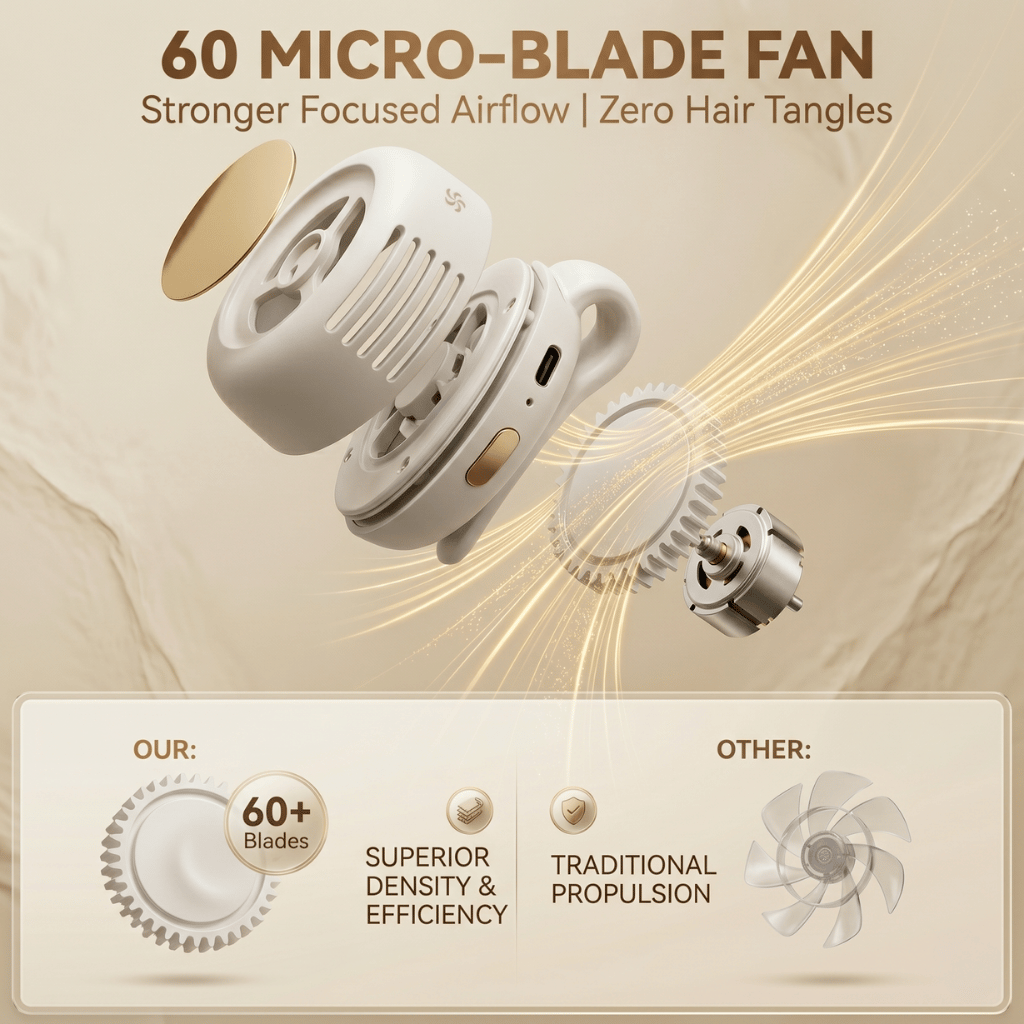 360° Rotatable Portable Mini Clip-on Fan