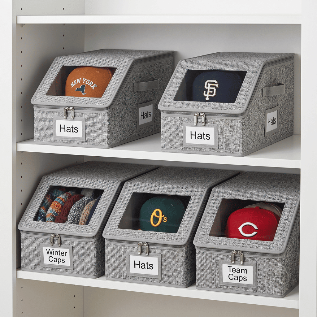 Stackable Hat Storage Boxes