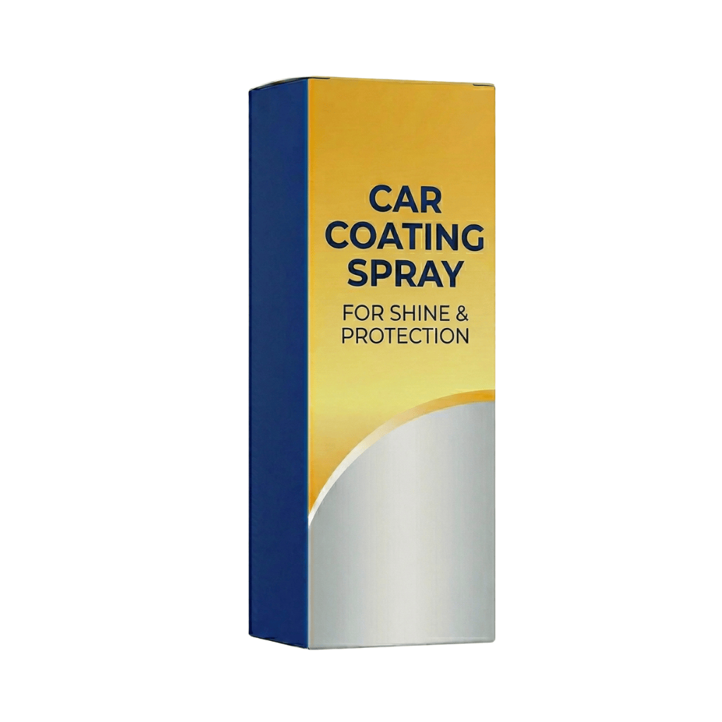Luxe Car Coating Spray for Shine & Protection packaging with blue and gold design.