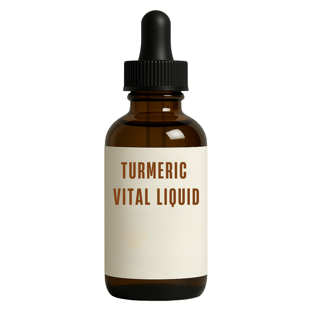 Bottle of Turmeric Vital Liquid for enhancing daily beauty routines.